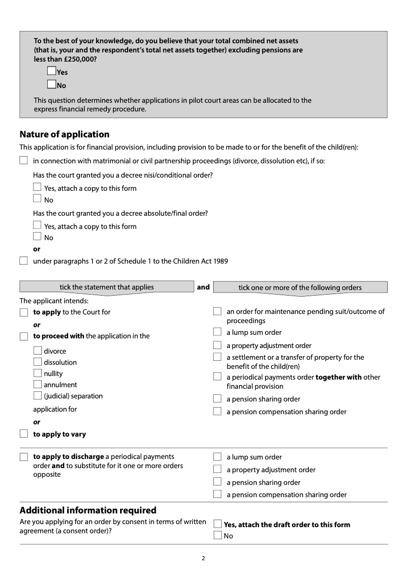 Form A Notice of [intention to proceed with] an application for a ...